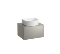 Tiroir Sonar courant, 1 tiroir, adapté aux cuvettes des lavabos 812340, 812341, 812342, 812343, découpe au milieu pour le lavabo, H4054010340421, Couleur: Titane