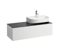 Tiroir Sonar courant, 1 tiroir, convient pour lavabo H816341, H816342, découpe à droite pour lavabo, H4054530341431, Couleur: blanc mat/ nero marquina