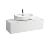 LAUFEN Caisson à tiroirs / buffet H4054510341701 117,5x34x45,5cm, découpe au milieu, blanc mat