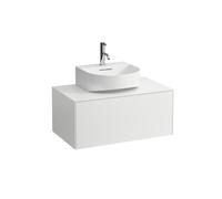 Tiroir sonar courant, 1 tiroir, pour lavabos à main montés en haut H816341, H816342, découpe centrale, H4054410341701, Couleur: Neige (blanc mat)