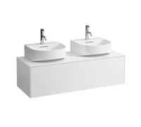 Tiroir Sonar en cours d'utilisation, 1 tiroir, adapté au lavabo H816341, découpe à gauche et à droite pour le lavabo, H4054540341701, Couleur: Neige (blanc mat)