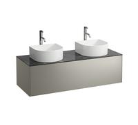 Laufen Meuble sous-vasque Sonar H4054280341421 1 tiroir, découpes gauche/droite, titane