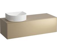 Laufen Meuble sous-vasque Sonar H4054220340401 1 tiroir découpe à gauche compatible 812340-812343 Or