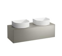 LAUFEN Caisson à tiroirs / buffet H4054240340421 117,5x34x45,5cm, découpe gauche / droite, titane