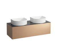 Laufen Meuble sous-vasque Sonar H4054240341411 1 tiroir Cuivre/Nero Marquina découpe gauche/droite