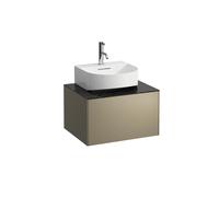 Tiroir sondeur, 1 tiroir, pour lave-mains H816341 monté en haut, découpe centrale, H4054310341421, Couleur: Titane / Nero Marquina