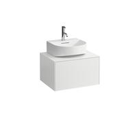 Tiroir sondeur, 1 tiroir, pour lave-mains H816341 monté en haut, découpe centrale, H4054310341701, Couleur: Neige (blanc mat)