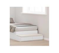 vidaXL Tiroirs de lit 90×36,5×16,5 cm Blanc – Bois d'ingénierie, grand rangement, Ouverture Push