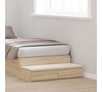 vidaXL Tiroirs de lit avec tiroir Chêne Sonoma 100 x 36,5 x 16,5 cm, Rangement généreux, déco Minimaliste, Meuble stylé pour Chambre, tiroir Moderne avec Ouverture Push