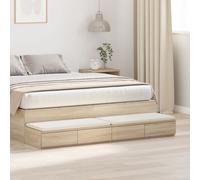 Tiroirs De Lit Vidaxl Chêne Sonoma 160x36,5x16,5 Cm En Bois D'ingénierie