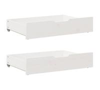 Tiroirs sous le lit 2 pcs blanc 85x55x16 cm bois de pin massif