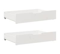 Tiroirs sous le lit 2 pcs blanc 85x55x16 cm bois de pin massif