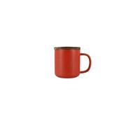 Tisanière Juliet en grès paprika & couvercle en bois d'acacia 300ML