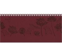 Tisch-Querkalender Flower 2027: Wochenkalender 29,7x13,5 cm mit 1 Woche auf 2 Seiten, Notizbereich & Stundeneinteilung 8-21 Uhr, umweltfreundlicher Bürokalender für Arbeit