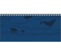 Tisch-Querkalender Ocean 2027: Wochenkalender 29,7x13,5 cm mit 1 Woche auf 2 Seiten, Notizbereich & Stundeneinteilung 8-21 Uhr, umweltfreundlicher Bürokalender für Arbeit