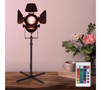 Tischlampe Globo Scheinwerfer RGB LED RGB Avec Télécommande Dimmable Noir