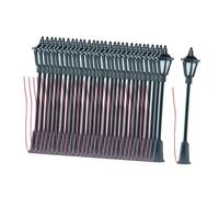 TISHITA 30 Pièces Lampadaire Miniature Modèle Chemin de Fer Accessoire Décoratif Bâtiment Sand Table Matériau PP Fonctionnel Convient pour Diorama Jardin Féer, 30 Pièces