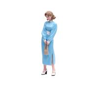 TISHITA Figurine en Résine Peinte Femme Élégante Figurine Miniature Statuette Collectible Sculpture Œuvre Décorative avec Détails du Visage et Sac à Main, 1/24