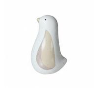 TISHITA Figurine Oiseau Céramique Ornement Sculpture Statue en Porcelaine Blanche au Toucher Soyeux pour Décor Apaisant Adaptée aux Étagères Consoles Appuis, Kaki, Grand