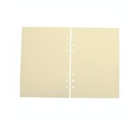 TISHITA Loose Leaf Recharge Bloc-notes Feuilles Cahier Carnet Pâte de Bois Écriture Fluide 100gsm Perforation 6 Trous Format Demi-lettre Adapté au Bureau École Organisation Croquis, Beige, Recharge