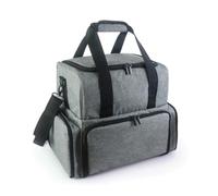 TISHITA Organisateur de Vernis à Ongles Sac de Rangement Manucure Valise Cosmétique Mallette Esthétique Polyester Résistant Inserts Bouteilles et Poches, Array, Gris Foncé, 41.5x23.5x34.5cm