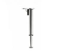 TISHITA Pied Meuble Réglable Rabattable Pied Table Pliable Robuste Colonne Support Métallique pour Bricoleurs, Cuisine, Argenté Brillant, Conique, 693 × 140 × 52 Mm