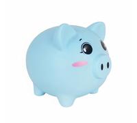 TISHITA Tirelire Cochon Enfant Tirelire Piggy Bank Boîte à Monnaie Tirelire avec Supérieure Bouchon Inférieur en Vinyle Résine Adaptée aux Chambres Décor de Bébé Cadeaux Événements, Bleu, XL