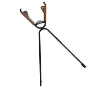 Tisonnier de camping avec mâchoire réglable et étui en cuir marron pour feu de camp extérieur en acier carbone robuste 44 cm de long