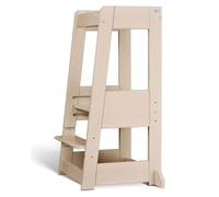 tiSsi® Tour d'apprentissage Felix - Tour d'apprentissage Montessori pour enfants, évolutive et réglable en hauteur, tour d'exploration en hêtre cachemire
