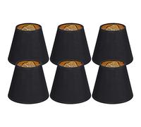 Tissting Abat-jour à clipser, Ensemble de 6 Abat-jours Décoratifs en Tissu pour Lampe Table et Applique Murale, Structure pour Ampoules Bougie,Accessoires Abat-jour Vintage pour Décoration Intérieure