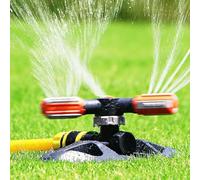 Tissting Arroseur de Jardin, Arroseur Automatique Rotatif 360° | Réglable Jardin Arroseur avec 3 Bras ABS Système d'Irriga Installation Facile pour Pelouse et Plantes Jardin Familial