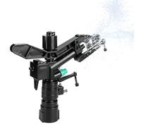 Tissting Arroseur Oscillant, Arroseur de Jardin Rotatif en Métal avec Buse Réglable Double Jet, 26 cm pour Irrigation Précise de Pelouse et Potager