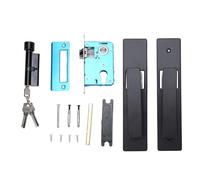 Tissting Béquille Porte Entrée Serrure lliage Silencieux Intérieur Extérieur (Noir Argent)