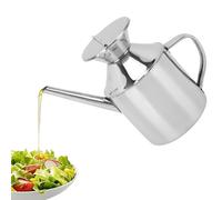 Tissting Bidon D'huile en Acier Inoxydable avec Bec Verseur, 450 ML Récipient D'huile Bouteille Distributrice D'huile Anti-Fuite pour Sauce Soja, Vinaigre, Huile de Cuisson, Vin(avec poignée)