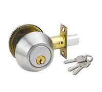 Tissting Bouton De Porte Avec Serrure oule Ronde Pour Porte D'entrée Chambre Salle De Bains - Installation Facile En Quelques Minutes Avec Un Tournevis Convient Aux Portes De 3-5 Cm/1.2-2Pouces