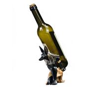 Tissting Casier à Vin en Résine Synthétique 3D Animal Affichage de Vin Debout Anu hat Chien Support de Table Ornement pour Cuisine, Bar, Cellier
