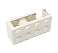 Tissting Distributeur De Ruban Adhésif 10,7 X 5,2 X 4 cm/4,2 X 2 X 1,6 Pouces Coupe Rapide - Mini Bloc De Construction Empilable Pour Bureau École Couleurs Jaune Blanc Orange Vert