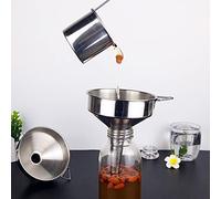 Tissting Entonnoir de Cuisine, Entonnoir en Acier Inoxydable avec Poignée et Anse, Guide de Transfert de Farine Épices Sauce, Diamètre 15cm pour Cuisine Maison et Transvasement