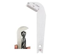 Tissting Jauge d'Affûtage Foret 118 Degrés 0.5mm Acier Inoxydable pour Mesure Angle et Diamètre - Outil Précision Atelier Bricolage Perçage Bois Métal Compact et Léger 10x5cm/4x2inch