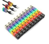 Tissting Marqueurs de Fil, Repere Fil Electrique, Marquage de Fil à Clipser 0-9 sur Le Label Plastique Câble Tube pour le Marquage Des Câbles à Code Couleur (150 pièces KCM-1.5MM 1.5 carré)
