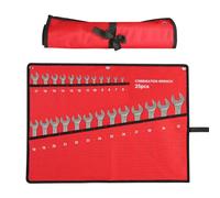 Tissting Organisateur De Rouleau De n Toile 6-25Poches 27.3x27 cm/10.75x10.63Pouces Pour Outils-Pochette Enroulable Pour Bricoleur Électricien Artisan Avec Poches Étiquetées Et Sangles Intégrées