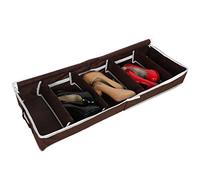 Tissting Organiseur De Chaussures sous Le Lit Boîte De Rangement pour Chaussures étanche avec Fermeture éclair Housse en PVC Transparent Séparateurs Réglables Solution De Rangement(80×25×10cm)