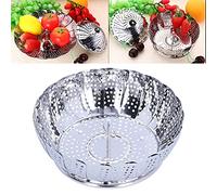 Tissting Panier à Vapeur, Cuiseur à Vapeur Pliable en Acier Inoxydable avec Crochet Réglable pour Casseroles et Autocuiseurs Extra-Large pour Cuisine Saine et Facile