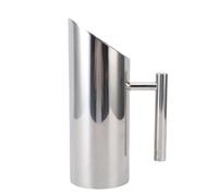Tissting Pichet à Eau 1L en Acier Inoxydable 304, Corps Droit avec Bec Verseur Anti Fuite pour Cocktail, Thé, Café Infusion à Froid (Silver)