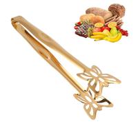 Tissting Pinces de Service Acier Inoxydable de Qualité Alimentaire 25cm Or Pince de Cuisine pour Buffet Alimentaire Pince de Cuisson pour Griller, Pâtisserie, Barbecue