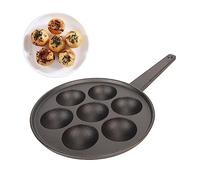 Tissting Poêle à Frire Takoyaki 7 Cavités 5.5cm Trou Takoyaki Grill Poêle Antiadhésive Boulettes de Viande de Poulpe Moules de Plaque Cuisson pour Cuisinière à Induction électrique, Cuisinière à Gaz