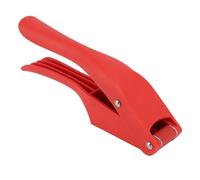 Tissting Presse Ail 2 en 1 Hachoir Broyeur Manche Ergonomique Outil Cuisine PP (Rouge)
