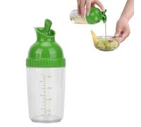 Tissting Récipient Shaker pour Vinaigrette 200 ML Sauce Soja Vinaigre Huile Pot D'assaisonnement avec Couvercles, Bouteilles Distributrices de Mesure en Plastique Scellées Anti-Fuite(Vert)