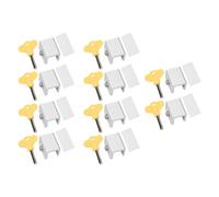 Tissting Sécuriseur ajustable pour fenêtre coulissante en aluminium avec clé, 10pcs bloqueur de sécurité installation facile, Set d'arrêt sécurité pour fenêtre et moustiquaire, Pou