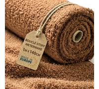 Tissu Bou u Mètre Bouclette Douce 1 M x 140 cm - Tissus Ameublement pour Canapé Fauteuil Coussin Rideaux Robuste Respirant et Chaleureux avec Oeko Tex Citrouille